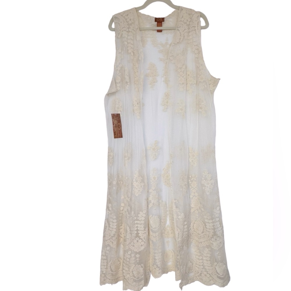 SCULLY WOMEN'S SLEEVELESS LACE DUSTER XXL NWT